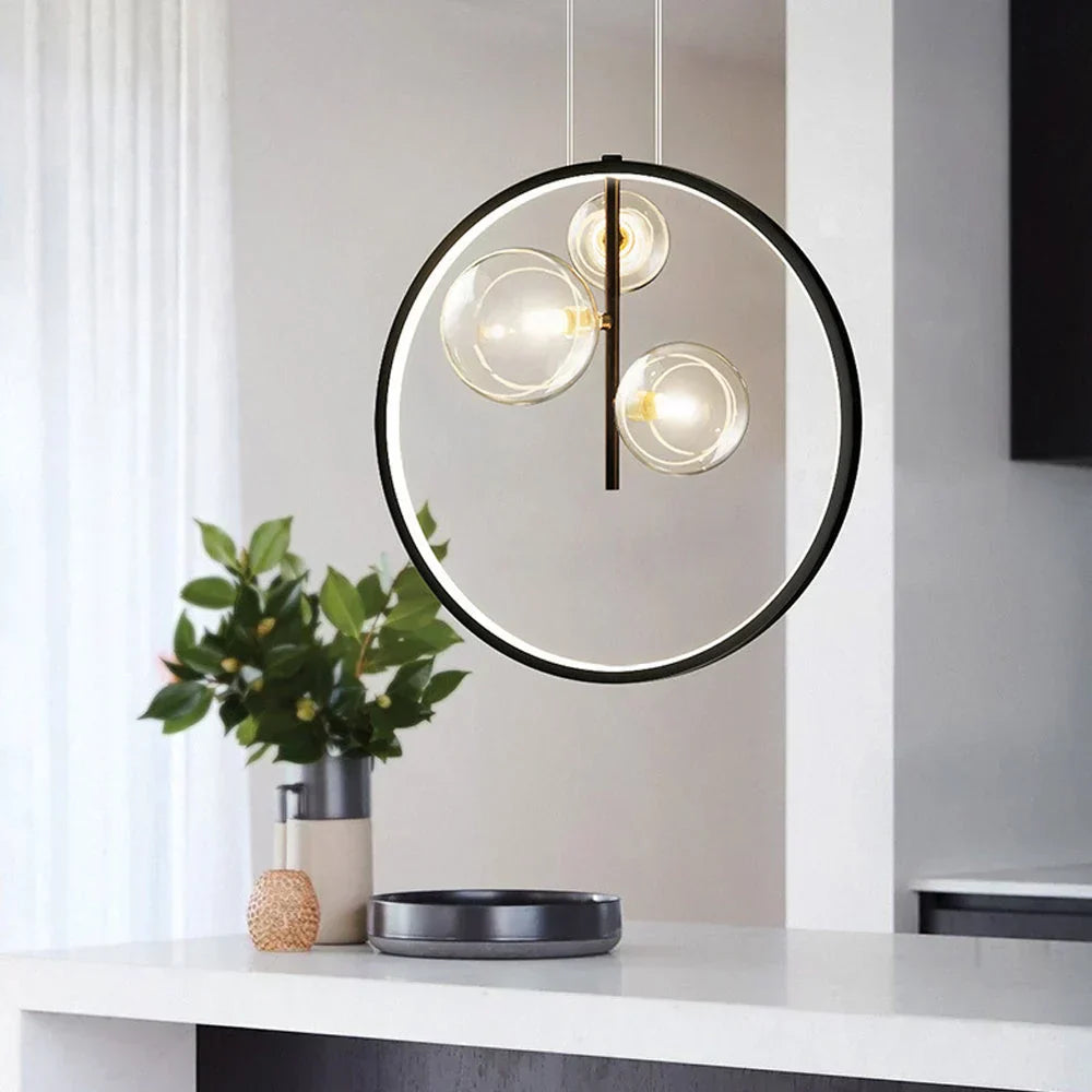 Modern Glass Pendant Light – Elegant Industrial Design for Stylish Interiors