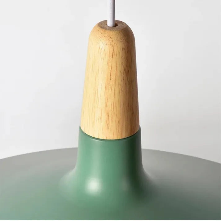 French Macaron Cone Pendant Light – Playful & Elegant Metal Hanging Lamp (E26/E27)