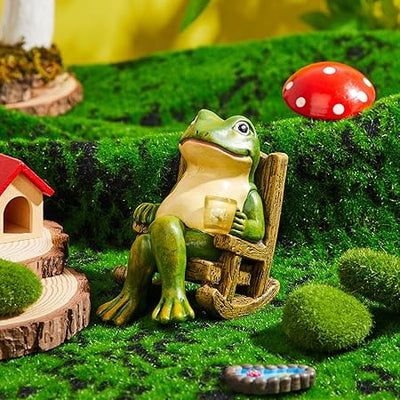 Glowing Garden Frog – Solar-Powered Outdoor LED Decorative Statue