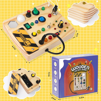 LumiPlay Interactive Learning Toy – Montessori-Inspired LED Light Activity Board for Kids 1-6
