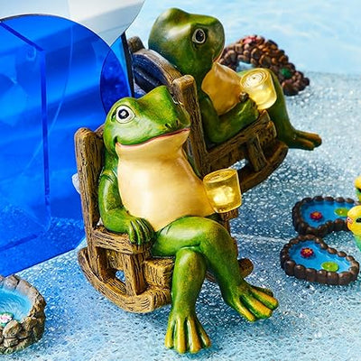 Glowing Garden Frog – Solar-Powered Outdoor LED Decorative Statue