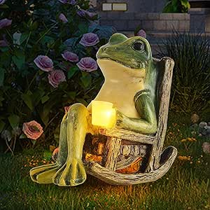 Glowing Garden Frog – Solar-Powered Outdoor LED Decorative Statue
