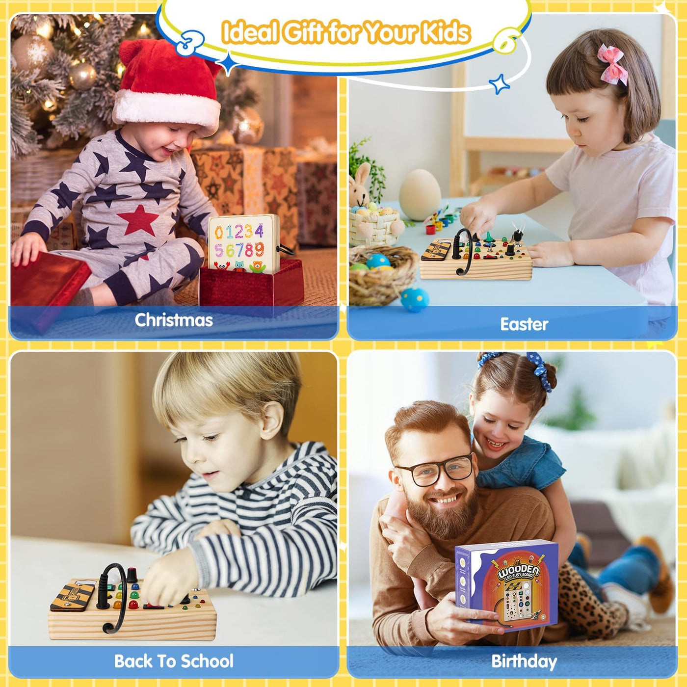 LumiPlay Interactive Learning Toy – Montessori-Inspired LED Light Activity Board for Kids 1-6