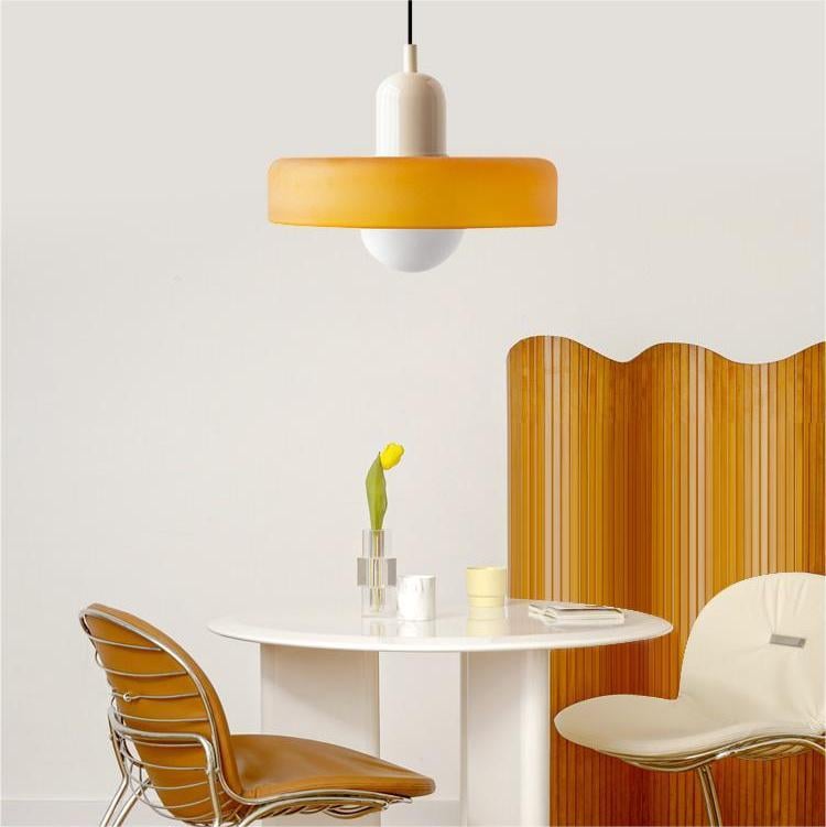 Bauhaus Pendant Light – A Timeless Fusion of Stained Glass & Modern Functionality