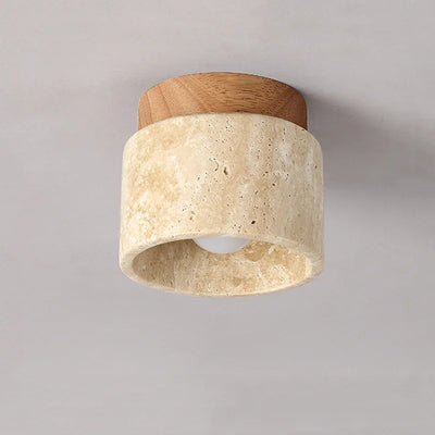 Japanese Cream Style Ceiling Lamp – Minimalist LED Light with Natural Elegance
