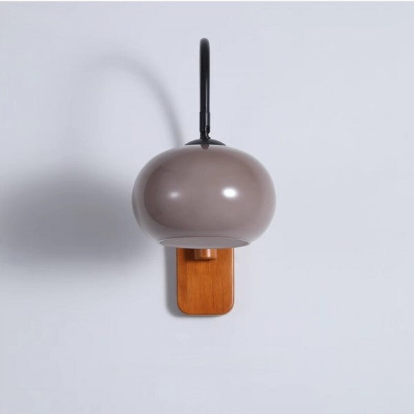 Bauhaus Persimmon Rotating Glass Wall Light – Minimalist Elegance with Customizable Illumination