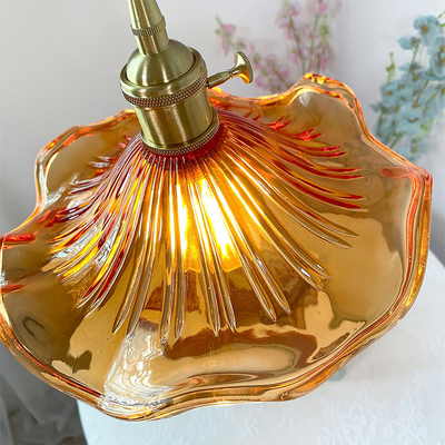 Floral Glass Pendant Light – Elegant LED Hanging Lamp for Sophisticated Interiors