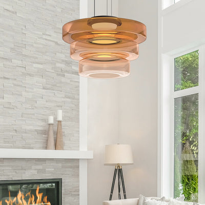 Moon Pendant Light – Elegant Glass Hanging Lamp with Adjustable Suspension (12W LED, Warm Light)