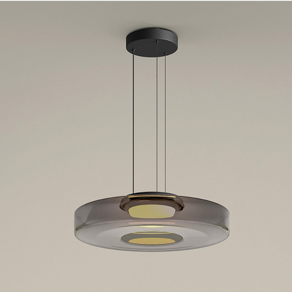 Moon Pendant Light – Elegant Glass Hanging Lamp with Adjustable Suspension (12W LED, Warm Light)