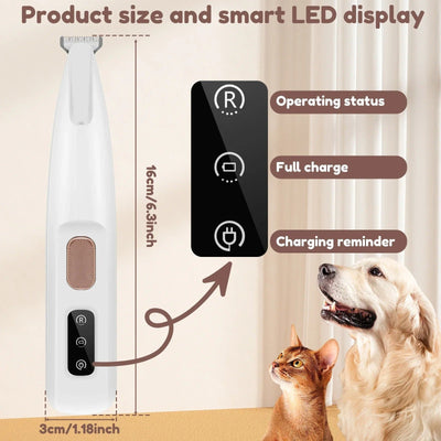 Silent Paw Trimmer – Precise Grooming for Your Pet with LED Light