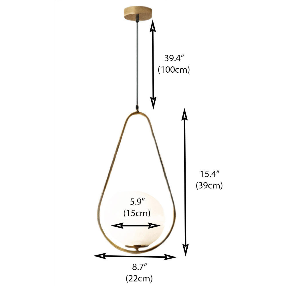 Elegant Drop Pendant Lights – Modern Brass Hanging Lamp for a Luxurious Touch