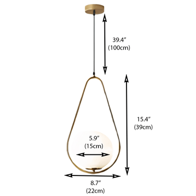 Elegant Drop Pendant Lights – Modern Brass Hanging Lamp for a Luxurious Touch