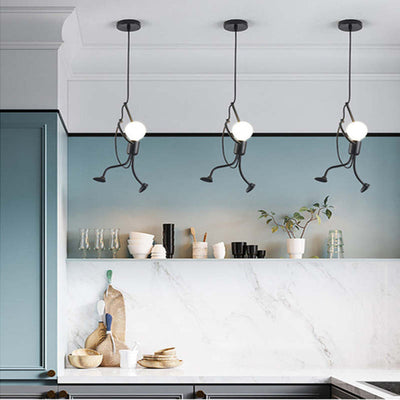Playful Doll Pendant Light – Whimsical Hanging Lamp for Kids & Creative Spaces