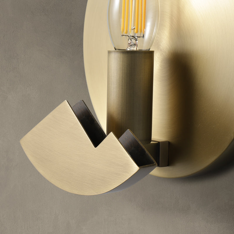Nordic Minimalist Marble Wall Light – Elegant Brass & Marble Accent Lighting