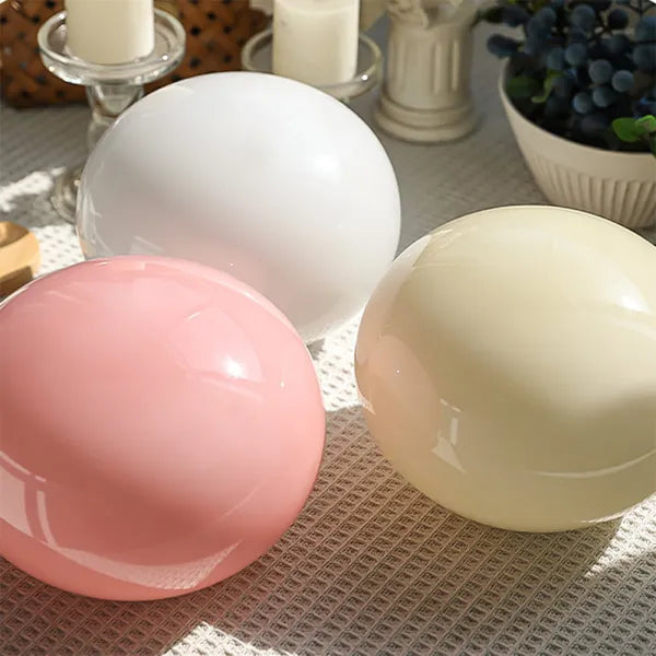 Marshmallow Metal & Glass Table Lamp – Soft Diffused Light for a Cosy Ambience