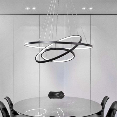Yumanira 3-Ring Modern Ceiling Light – Dimmable LED Pendant with Remote Control