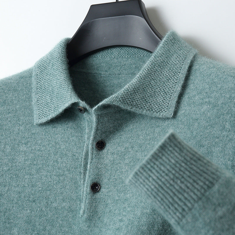 100% Cashmere Polo Sweater – Timeless Elegance & Supreme Comfort