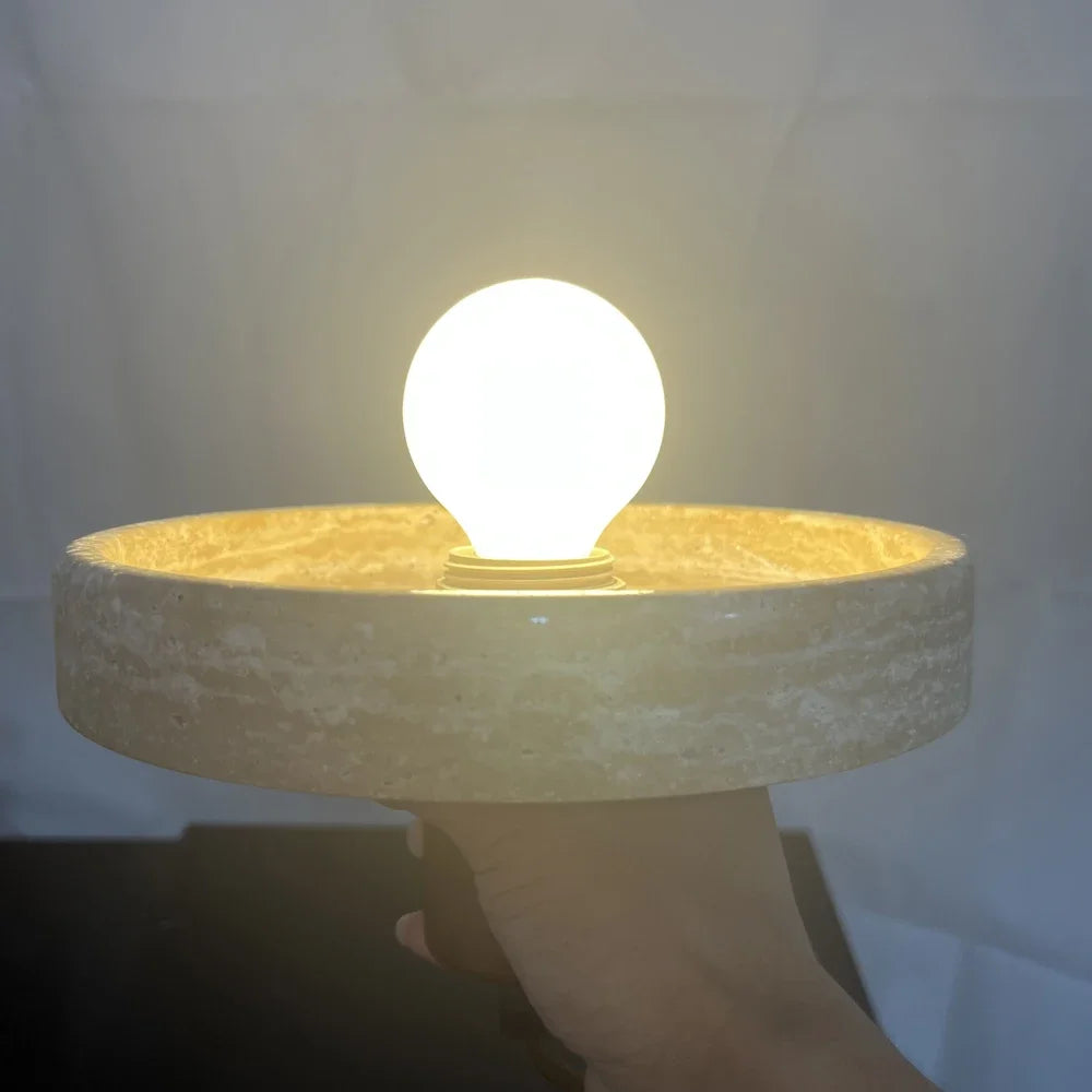 Vintage Wabi-Sabi Stone Pendant Light – Natural Elegance with Warm LED Glow