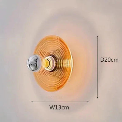 Vintage Ripple Glass Wall Sconce – Timeless Elegance with a Soft Glow