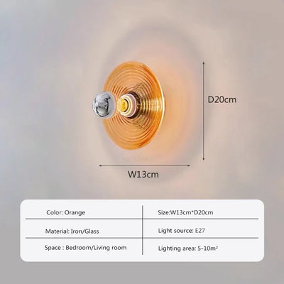 Vintage Ripple Glass Wall Sconce – Timeless Elegance with a Soft Glow