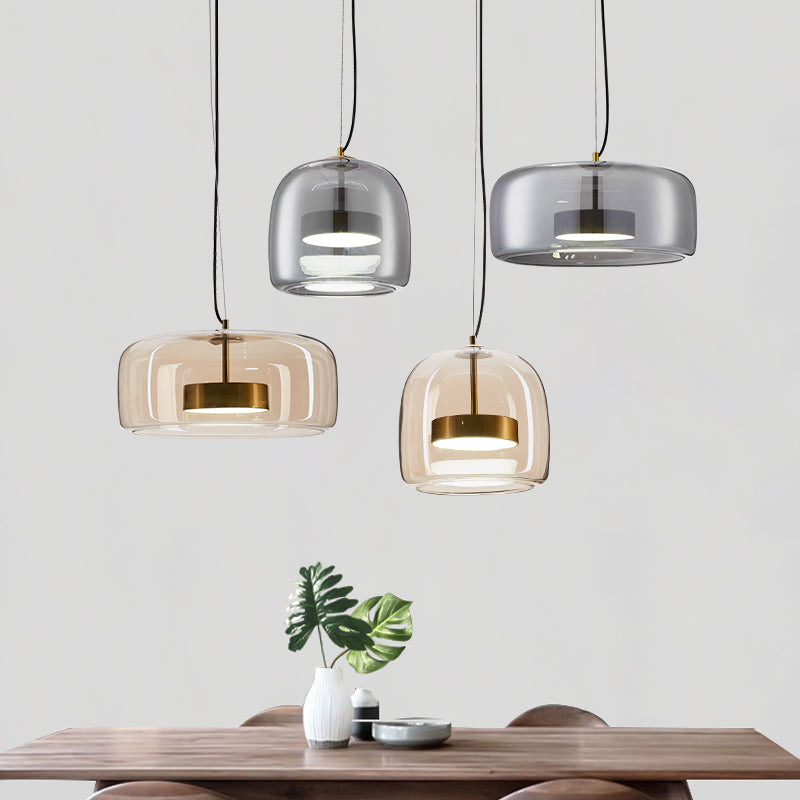 Hotel Glass Pendant Light – Elegant LED Hanging Lamp (110-220V, Glass, 28cm/38cm)