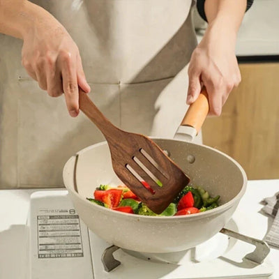 Premium Wooden Utensil Set – Durable, Eco-Friendly & Safe for Non-Stick Cookware