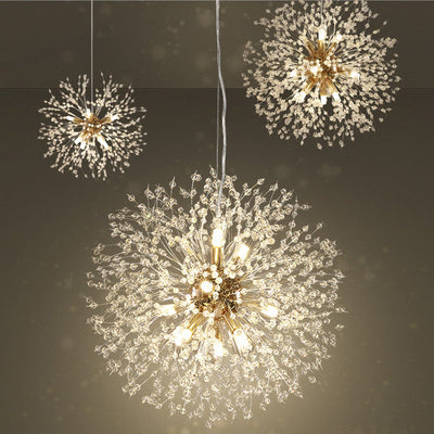 Crystal LED Pendant Light – Modern Pusteblume-Inspired Chandelier