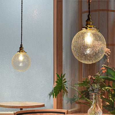 Crystal Glass Pendant Light – Minimalist Nordic Elegance for Dining Spaces
