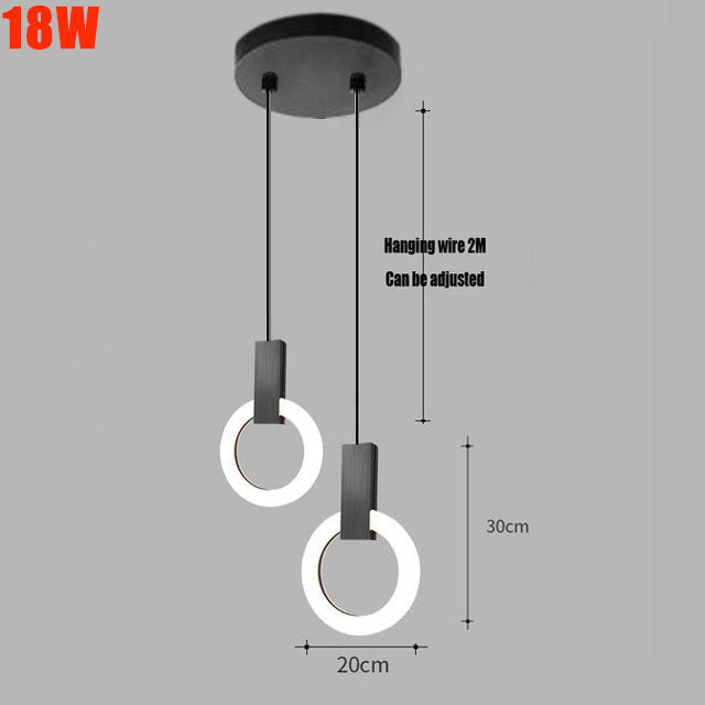Nordic Ring LED Pendant Light – Minimalist Elegance for Modern Interiors