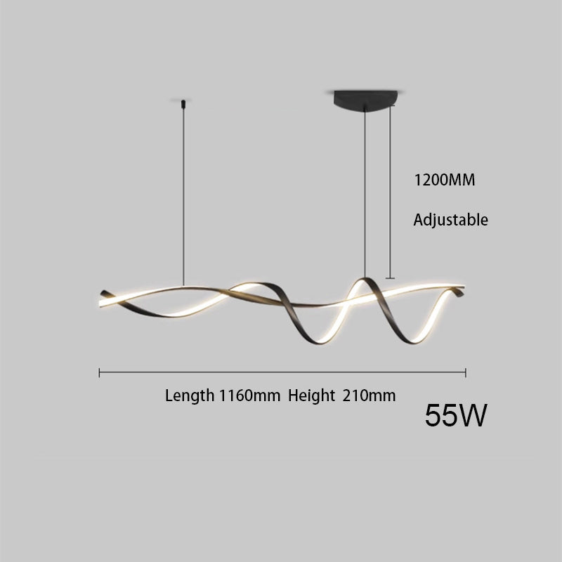 Creative Black LED Chandelier – Sleek Modern Lighting for Elegant Interiors