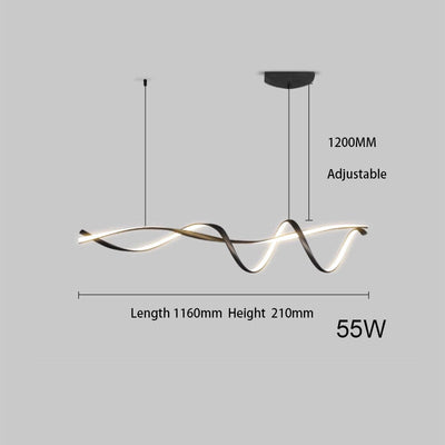 Creative Black LED Chandelier – Sleek Modern Lighting for Elegant Interiors