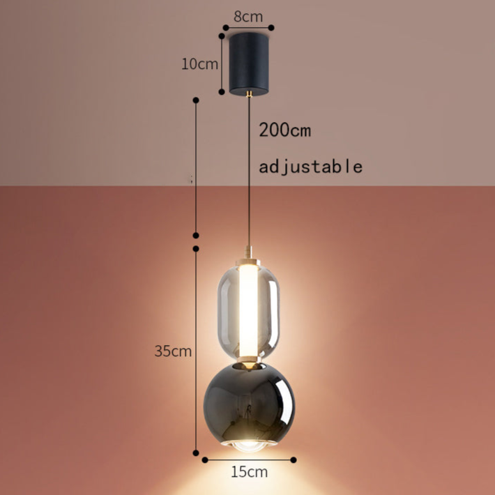 Nordic Creative Iron Glass Pendant Light – Modern Minimalist Elegance