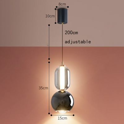 Nordic Creative Iron Glass Pendant Light – Modern Minimalist Elegance