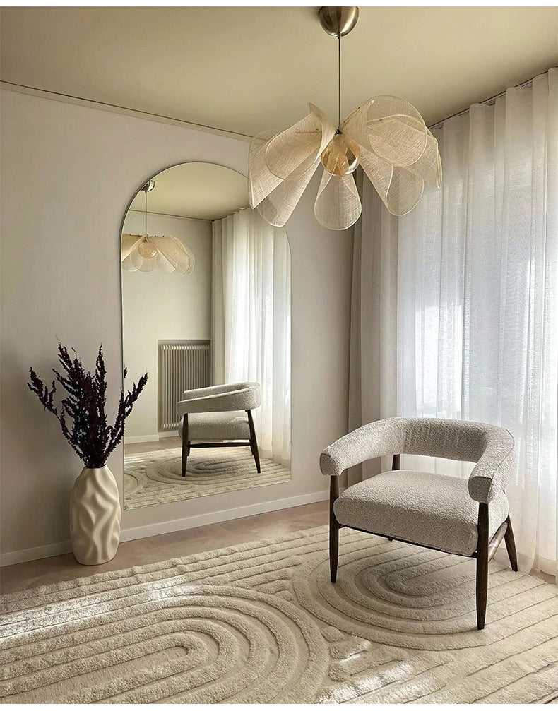 Japandi Flower Lamp – Elegant Fabric Pendant Light with Nordic & Wabi-Sabi Charm