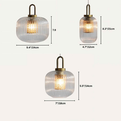 Tosqa Pendant Light – Elegant Striped Glass Design for Ambient Lighting