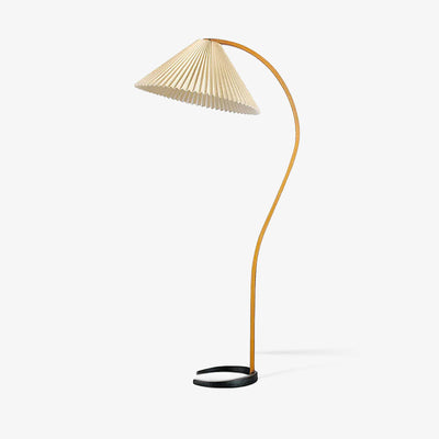 Caprani Floor Lamp – Scandinavian Design with Wood & Linen Shade