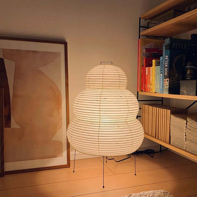 Akari Table Lamp – Japanese-Inspired Soft Glow Paper Light