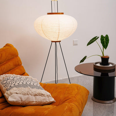 Rice Paper Floor Lamp – Minimalist Soft Glow Lighting for a Tranquil Ambience