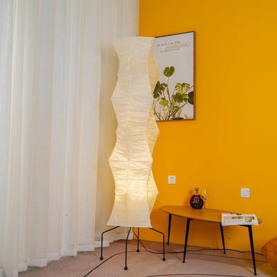 Rice Paper Floor Lamp – Minimalist Soft Glow Lighting for a Tranquil Ambience
