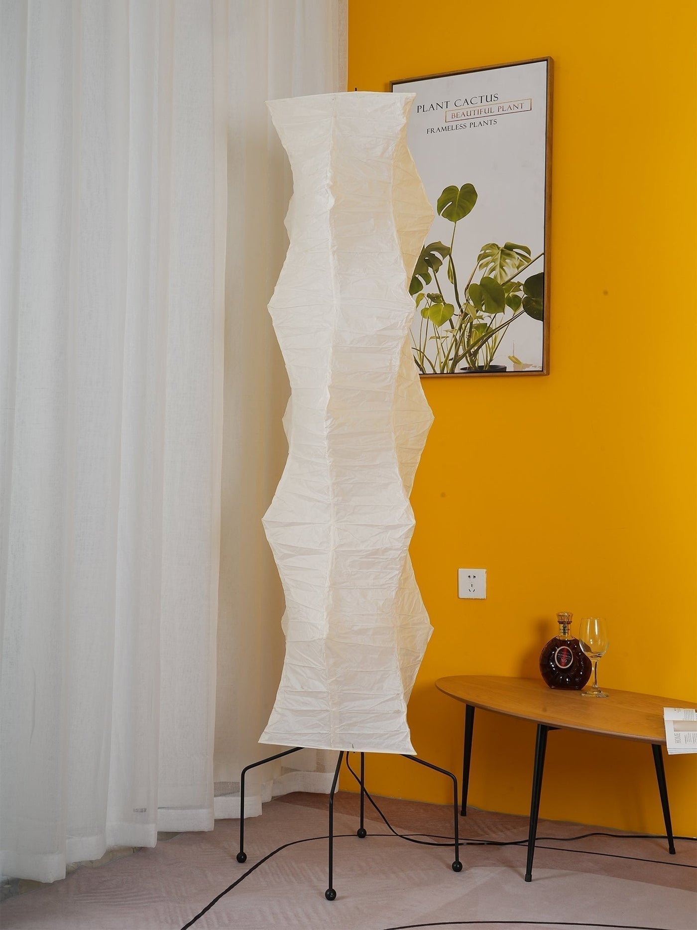 Rice Paper Floor Lamp – Minimalist Soft Glow Lighting for a Tranquil Ambience