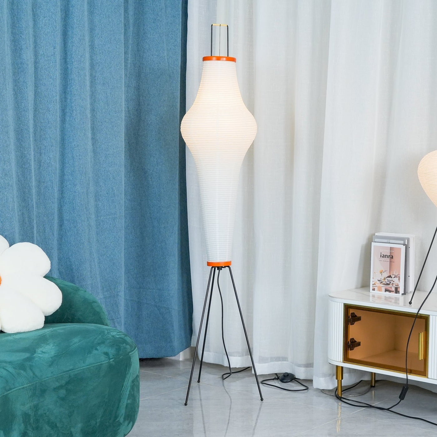 Rice Paper Floor Lamp – Minimalist Soft Glow Lighting for a Tranquil Ambience