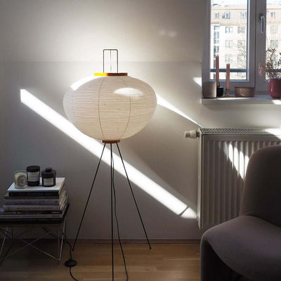 Rice Paper Floor Lamp – Minimalist Soft Glow Lighting for a Tranquil Ambience