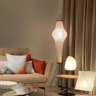 Rice Paper Floor Lamp – Minimalist Soft Glow Lighting for a Tranquil Ambience