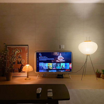 Rice Paper Floor Lamp – Minimalist Soft Glow Lighting for a Tranquil Ambience