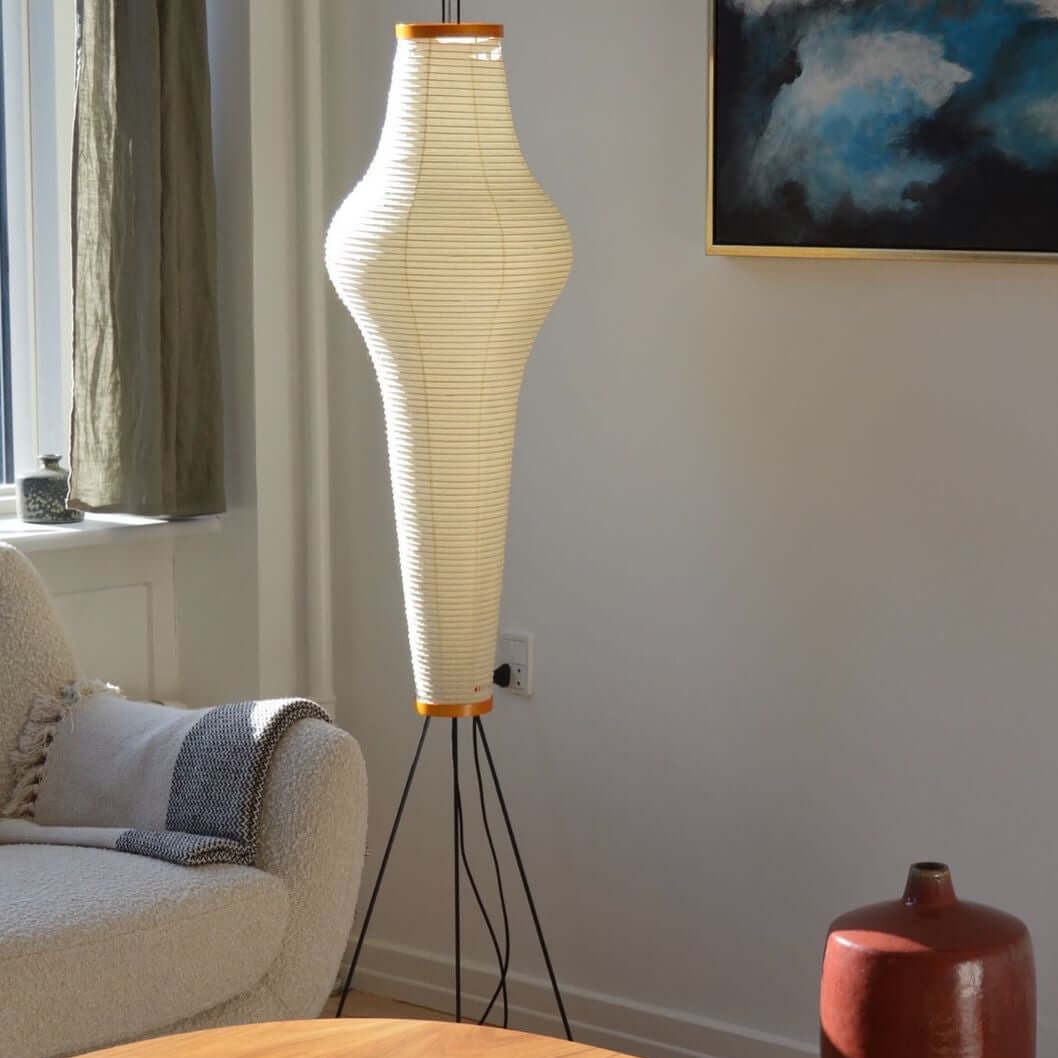 Rice Paper Floor Lamp – Minimalist Soft Glow Lighting for a Tranquil Ambience