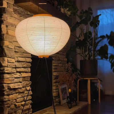 Rice Paper Floor Lamp – Minimalist Soft Glow Lighting for a Tranquil Ambience