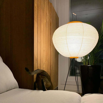 Rice Paper Floor Lamp – Minimalist Soft Glow Lighting for a Tranquil Ambience
