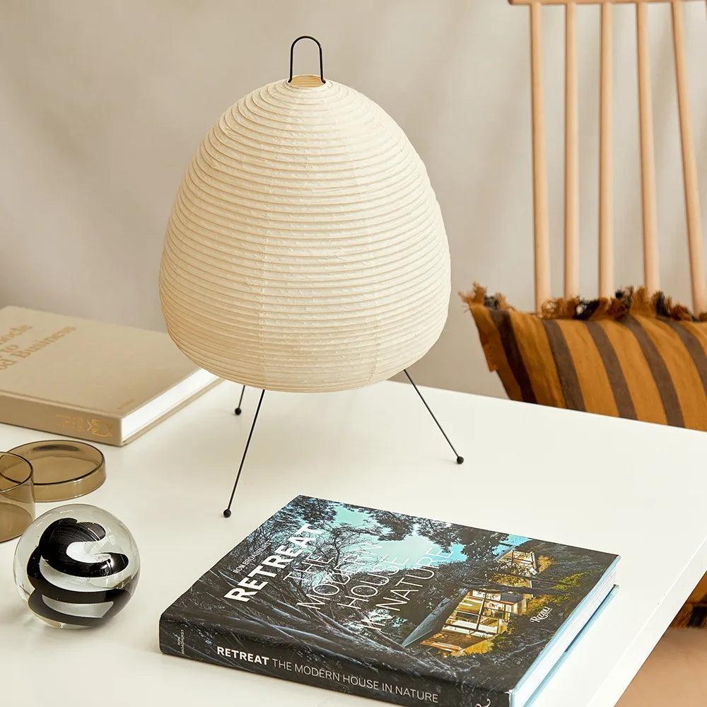Akari Table Lamp – Japanese-Inspired Soft Glow Paper Light