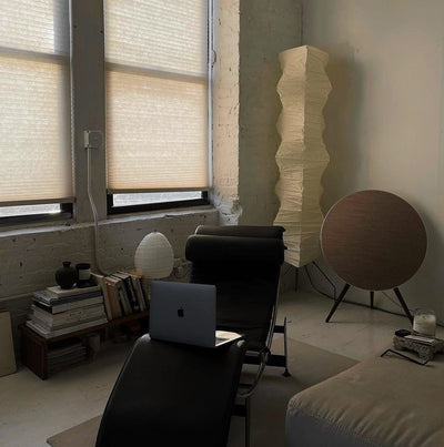 Rice Paper Floor Lamp – Minimalist Soft Glow Lighting for a Tranquil Ambience