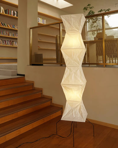 Rice Paper Floor Lamp – Minimalist Soft Glow Lighting for a Tranquil Ambience
